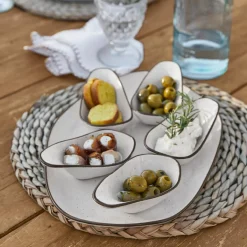 Geschirr|Geschirr^LOBERON Servierschälchen  6er Set Biarré weiß