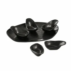 Geschirr|Geschirr^LOBERON Servierschälchen  6er Set Biarré schwarz