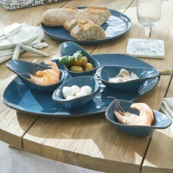 Geschirr|Geschirr^LOBERON Servierschälchen  6er Set Biarré blau