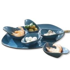 Geschirr|Geschirr^LOBERON Servierschälchen  6er Set Biarré blau