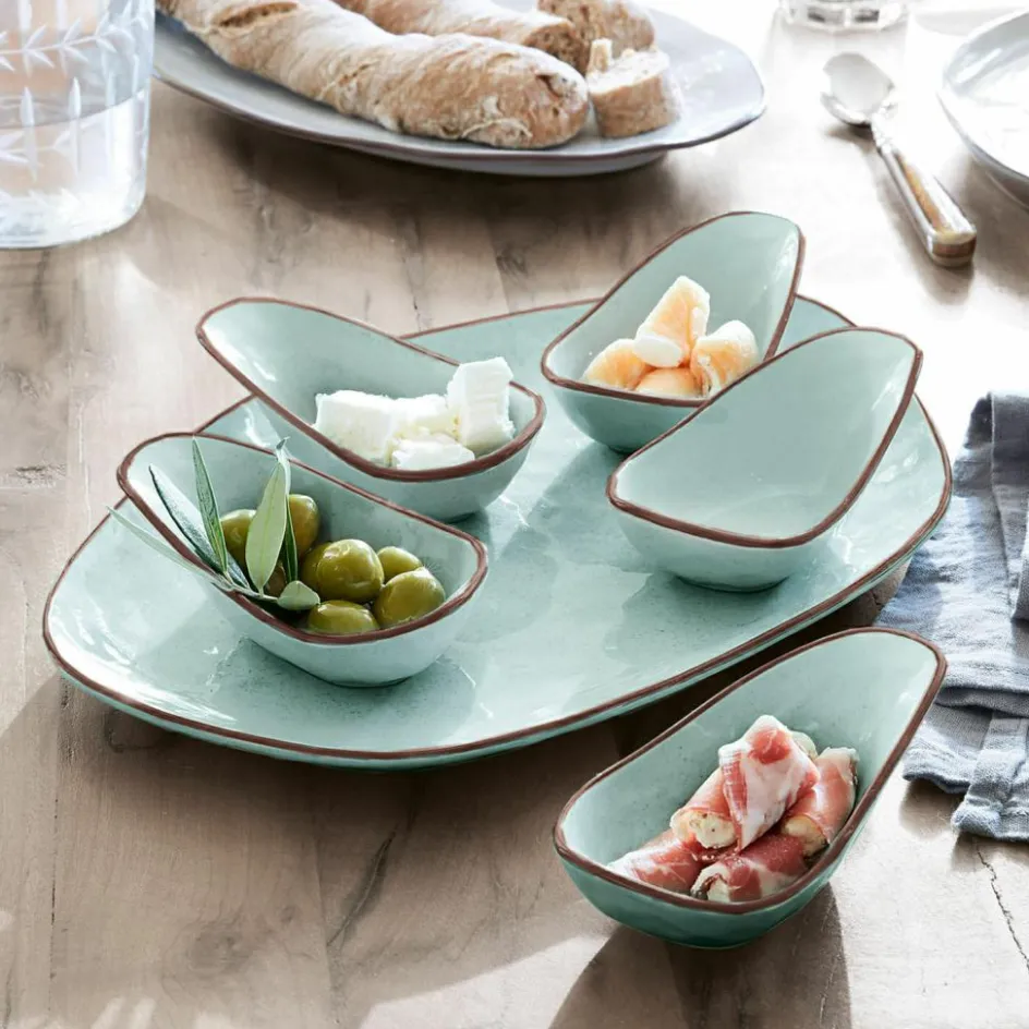 Geschirr|Geschirr^LOBERON Servierschälchen 6er Set Biarré türkis