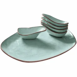 Geschirr|Geschirr^LOBERON Servierschälchen 6er Set Biarré türkis