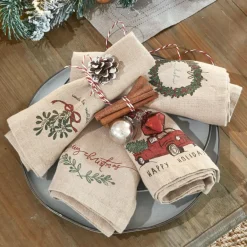 Tischwäsche|Weihnachtstischdeko^LOBERON Serviette 4er Set Camon