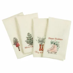 Tischwäsche|Weihnachtstischdeko^LOBERON Serviette 4er Set Merry & Bright