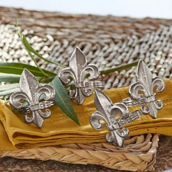 Küchenutensilien|Tischaccessoires^LOBERON Serviettenring 4er Set Fleur De Lis