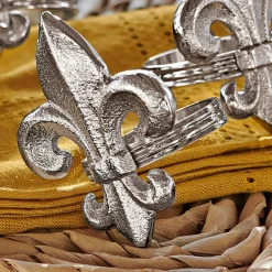 Küchenutensilien|Tischaccessoires^LOBERON Serviettenring 4er Set Fleur De Lis