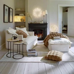 Sessel|Sessel^LOBERON Sessel mit Hocker Avignon creme