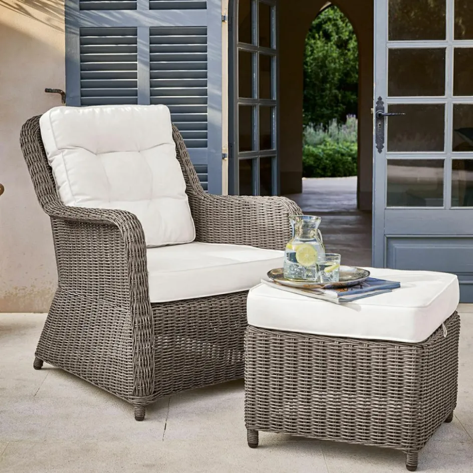 Sitzmöbel^LOBERON Sessel mit Hocker Bromyard