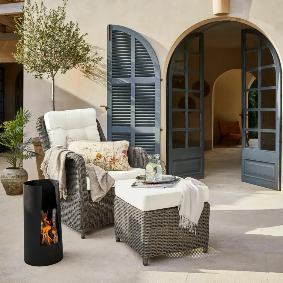 Sitzmöbel^LOBERON Sessel mit Hocker Bromyard