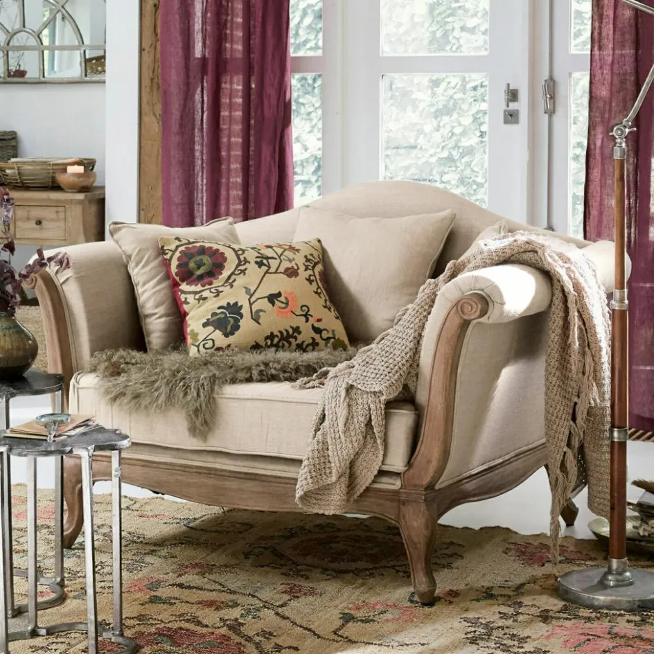 Sessel|Sessel^LOBERON Sessel Sumerset leinen/antikbraun