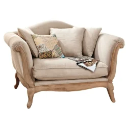 Sessel|Sessel^LOBERON Sessel Sumerset leinen/antikbraun