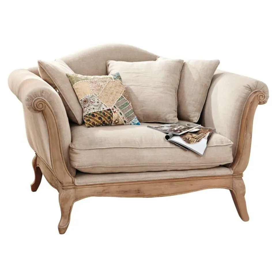 Sessel|Sessel^LOBERON Sessel Sumerset leinen/antikbraun