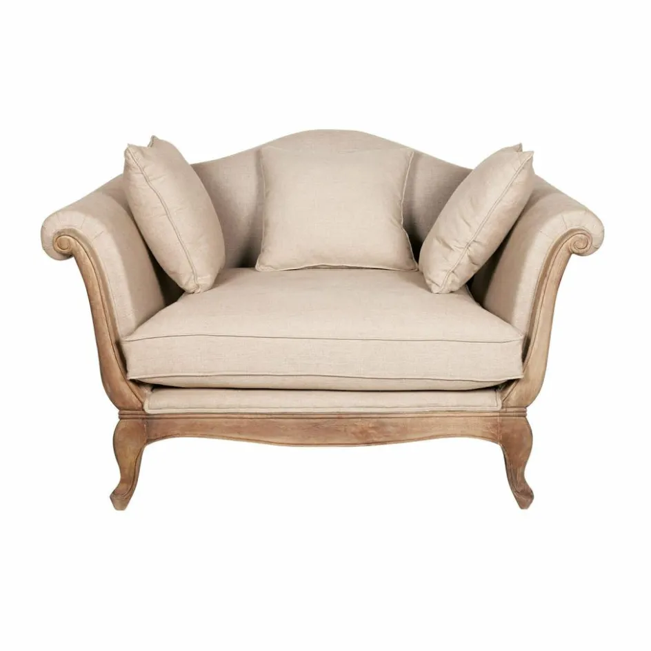 Sessel|Sessel^LOBERON Sessel Sumerset leinen/antikbraun