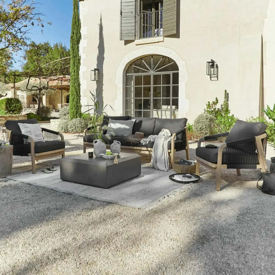 Sitzmöbel^LOBERON Sitzgruppe FSC®-100% Shreveport braun/anthrazit