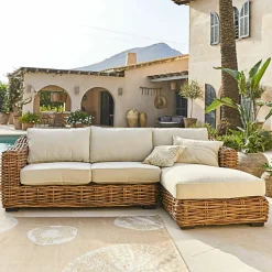 Sitzmöbel^LOBERON Sofa Villedieu creme/braun