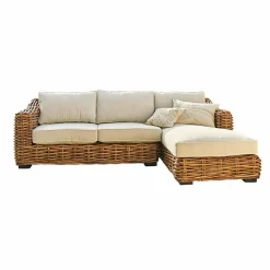 Sitzmöbel^LOBERON Sofa Villedieu creme/braun