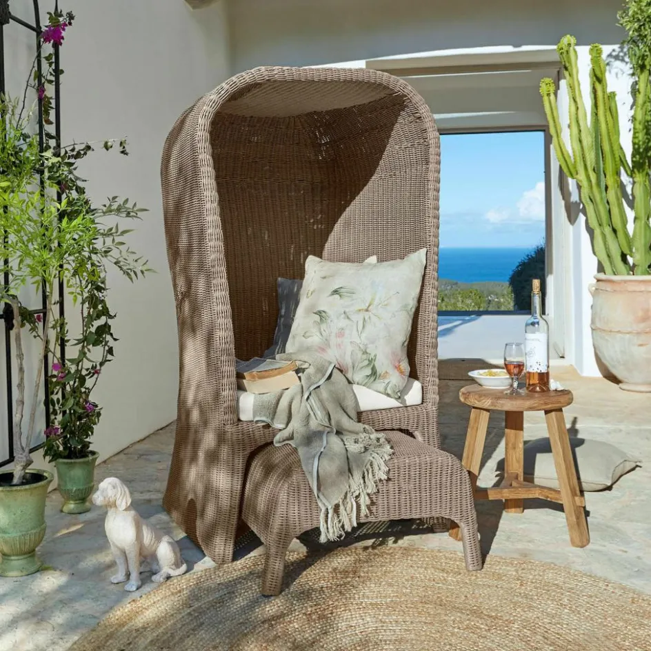 Sitzmöbel^LOBERON Strandkorb mit Hocker Sanivane