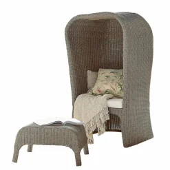 Sitzmöbel^LOBERON Strandkorb mit Hocker Sanivane