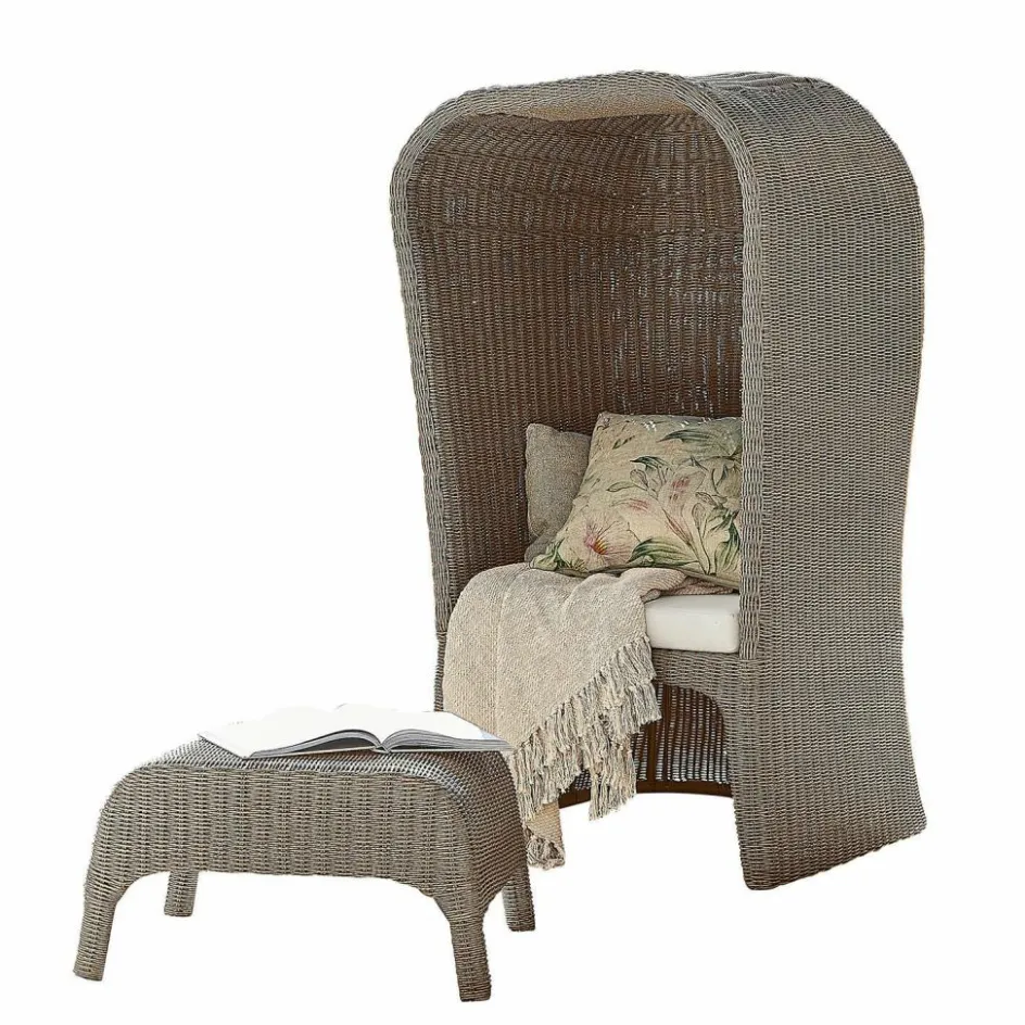 Sitzmöbel^LOBERON Strandkorb mit Hocker Sanivane