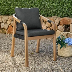 Sitzmöbel^LOBERON Stuhl 2er Set FSC®-100% Kennedy braun/schwarz