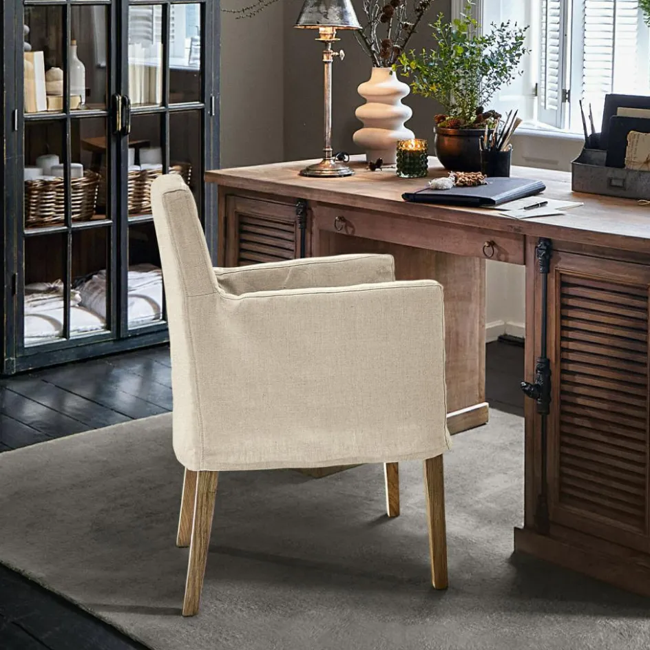 Stühle|Sitzmöbel^LOBERON Stuhl Longhill leinen/braun