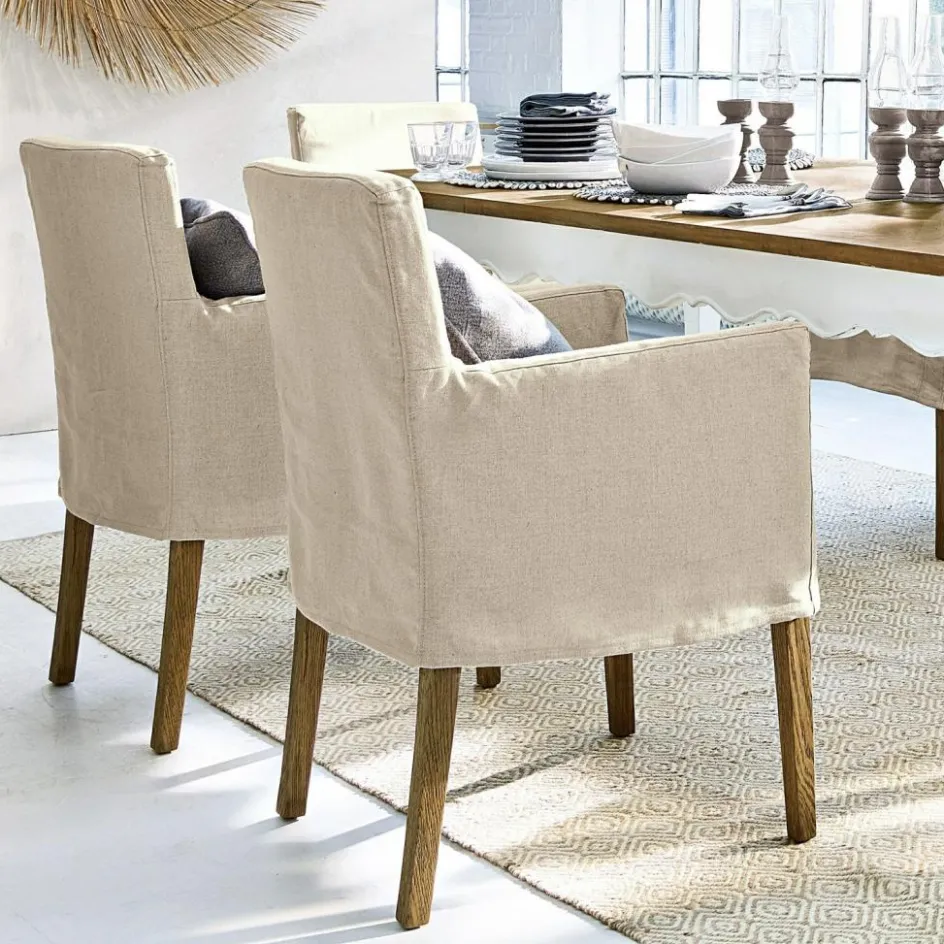 Stühle|Sitzmöbel^LOBERON Stuhl Longhill leinen/braun