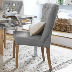 Stühle|Sitzmöbel^LOBERON Stuhl Saint-Laurent blaugrau