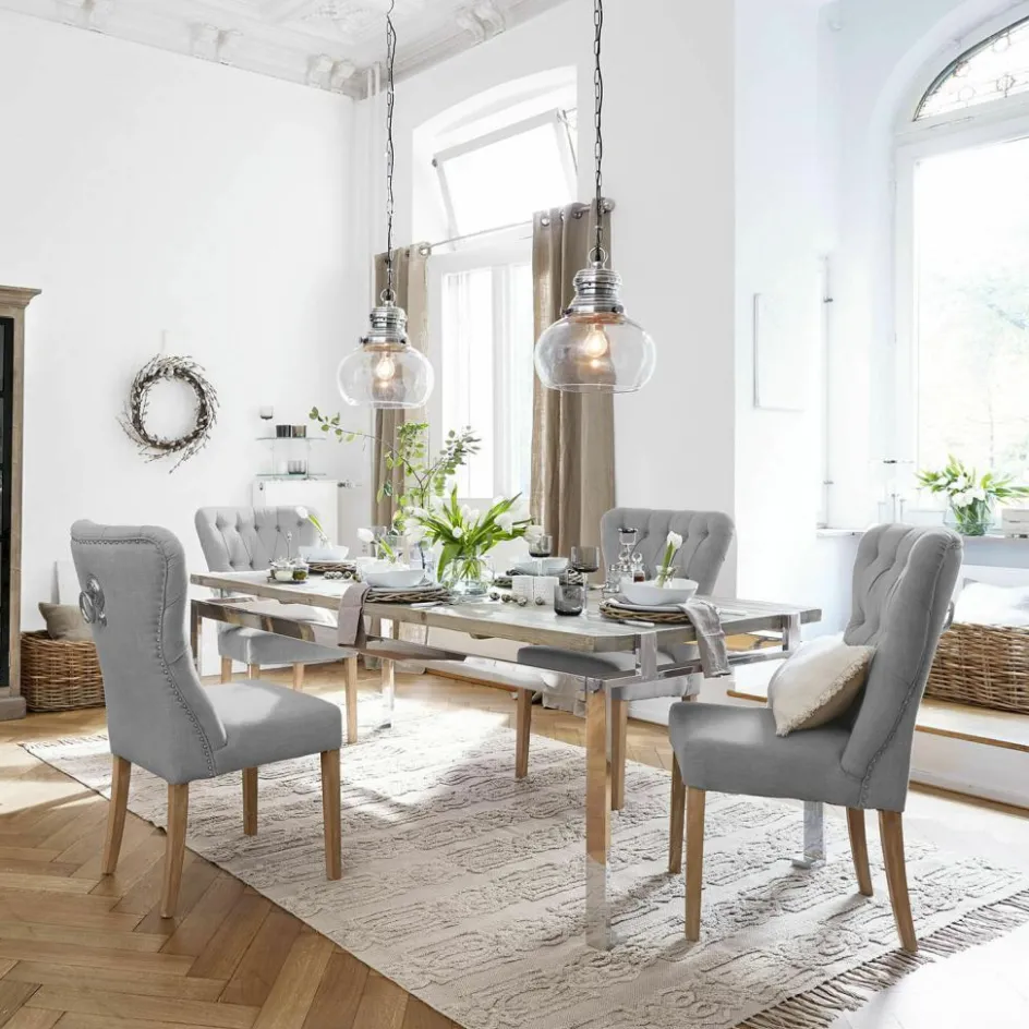 Stühle|Sitzmöbel^LOBERON Stuhl Saint-Laurent blaugrau