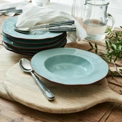 Geschirr|Geschirr^LOBERON Suppenteller 6er Set Biarré türkis