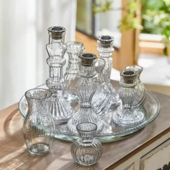 Vasen|Vasen & Übertöpfe^LOBERON Tablett mit Kerzenständer und Vase Hilevor