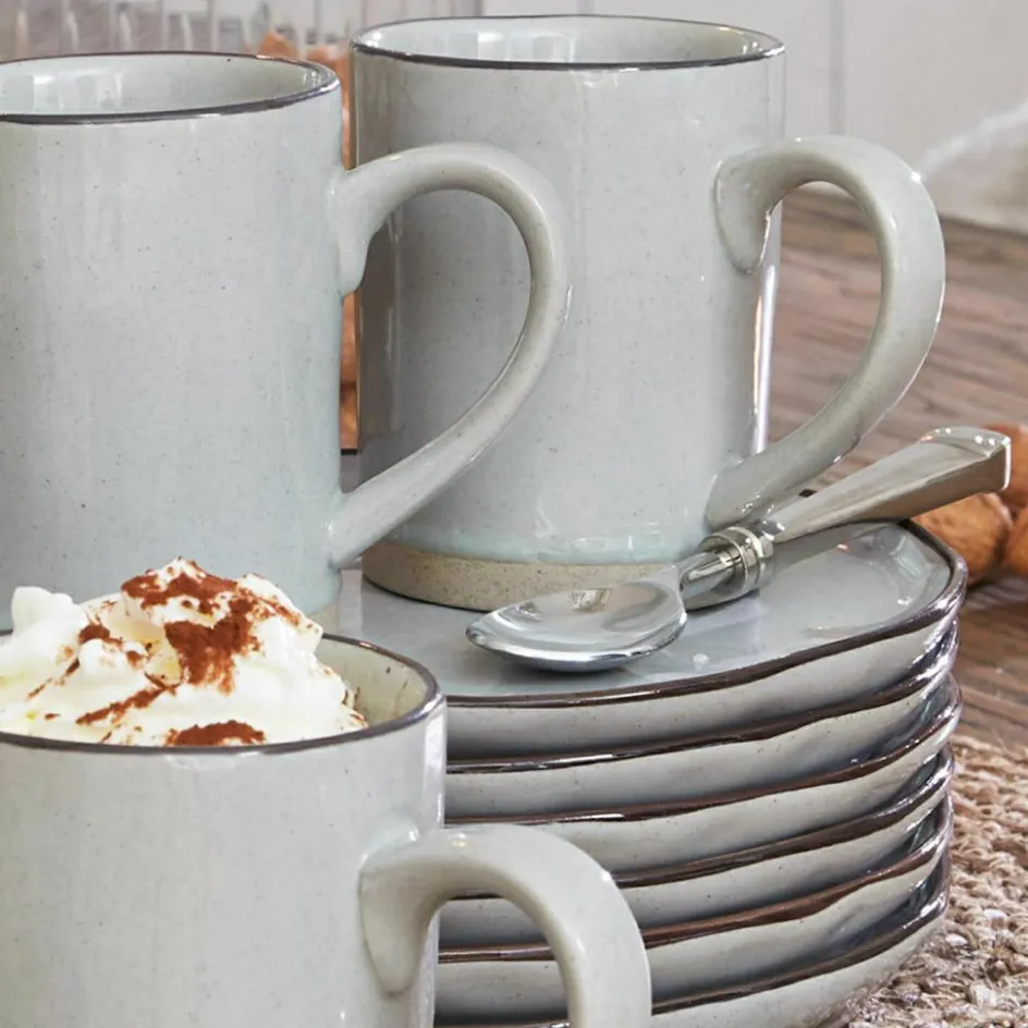 Geschirr|Geschirr^LOBERON Tasse 6er Set Biarré grau