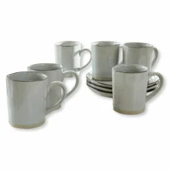 Geschirr|Geschirr^LOBERON Tasse 6er Set Biarré grau