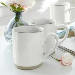 Geschirr|Geschirr^LOBERON Tasse 6er Set Biarré weiß
