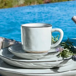 Geschirr|Geschirr^LOBERON Tasse mit Untertasse 6er Set Biarré grau