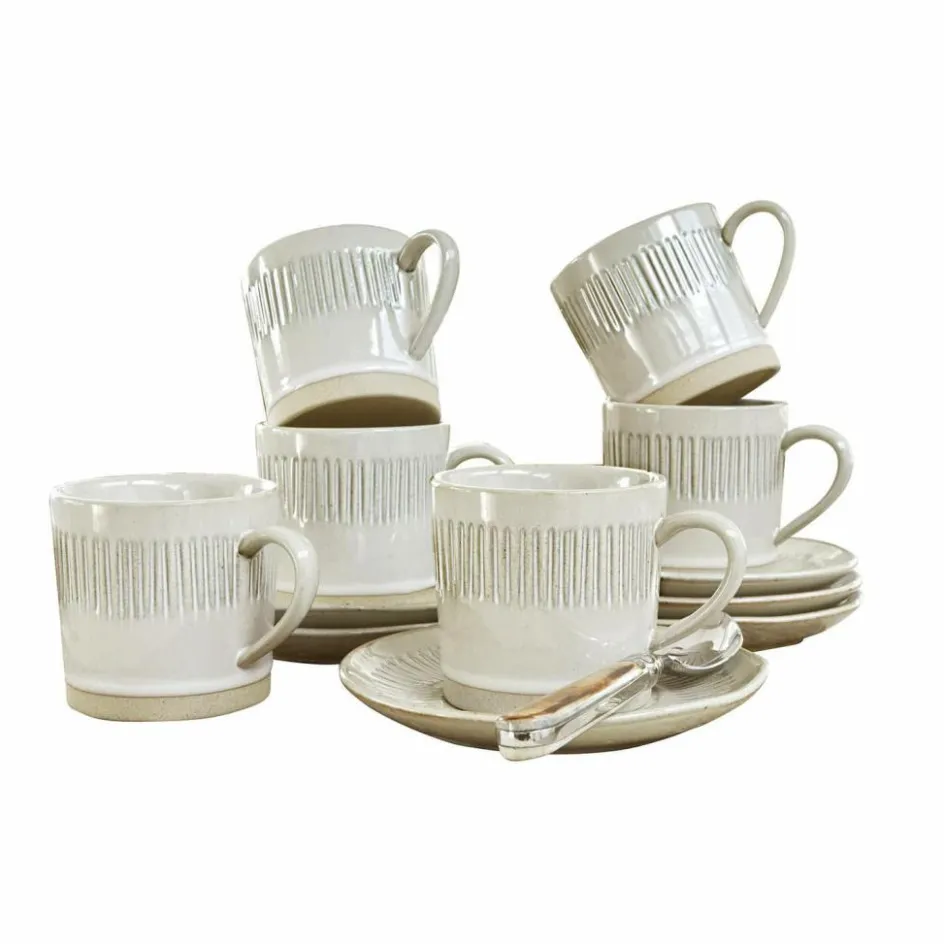 Geschirr|Geschirr^LOBERON Tasse mit Untertasse 6er Set Périers beige