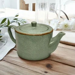 Geschirr|Geschirr^LOBERON Teekanne Biarré türkis/braun