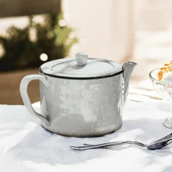 Geschirr|Geschirr^LOBERON Teekanne Biarré grau