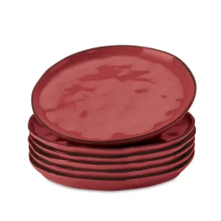 Geschirr|Geschirr^LOBERON Teller 6er Set Biarré rot