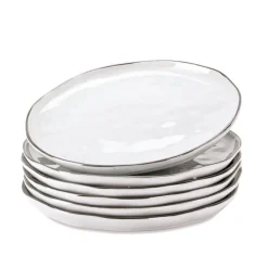 Geschirr|Geschirr^LOBERON Teller 6er Set Biarré weiß