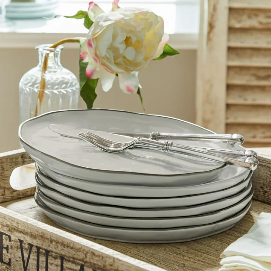 Geschirr|Geschirr^LOBERON Teller 6er Set Biarré grau