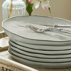 Geschirr|Geschirr^LOBERON Teller 6er Set Biarré grau