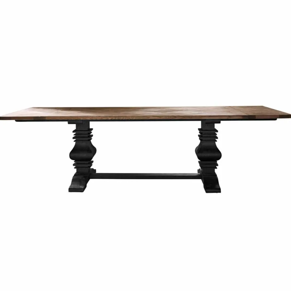 Esstische|Esstische^LOBERON Tisch Quillancourt braun/antikschwarz