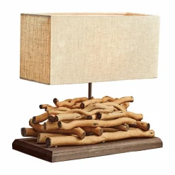 Tischlampen|Tischlampen^LOBERON Tischlampe Caribou leinen/braun