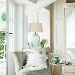 Tischlampen|Tischlampen^LOBERON Tischlampe Fenis creme/grün