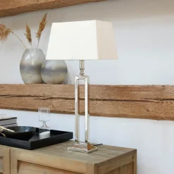 Tischlampen|Tischlampen^LOBERON Tischlampe Kinshaa creme/silber