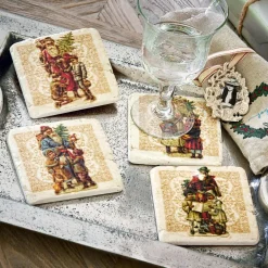 Weihnachtstischdeko^LOBERON Untersetzer 4er Set Cantois