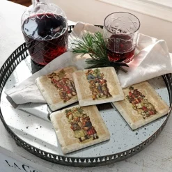 Weihnachtstischdeko^LOBERON Untersetzer 4er Set Cantois