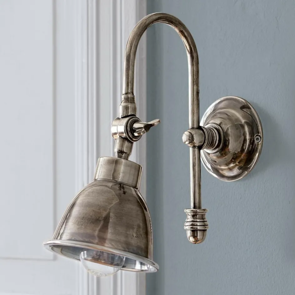 Wandlampen|Wandlampen^LOBERON Wandlampe Gemma antiksilber