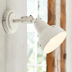 Wandlampen|Wandlampen^LOBERON Wandlampe Rieke antikweiß