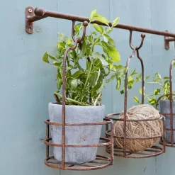 Gartenhelfer^LOBERON Wandregal mit Pflanzkörben Hemente